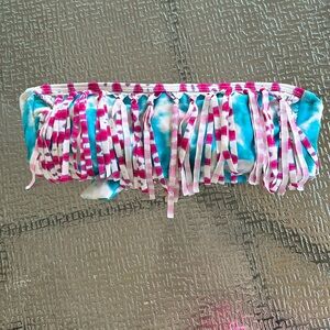 Tie dye strapless bathing suit top